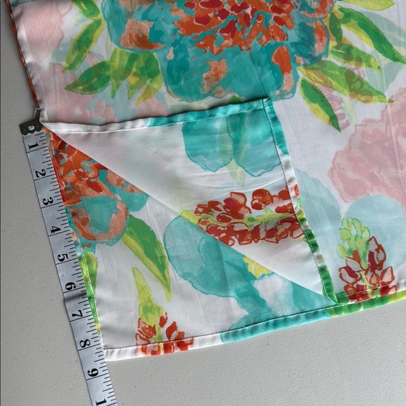 Gretchen Scott Designs Floral Tunic Blouse 3/4 Sleeve Crochet Knit Flowers - Picture 15 of 16